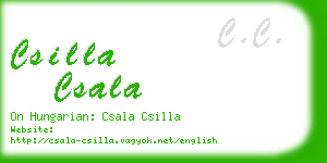 csilla csala business card